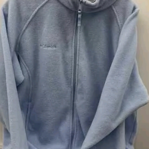 Columbia Women's Icy Baby Blue Fleece Full Zip  Jacket Size L New MSRP $65 - Picture 3 of 6